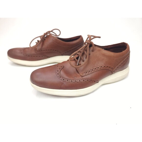 Cole Haan Grand OS Brown Wingtip Leather Dress Shoes C29414 Mens Size 7.5 M US - Picture 4 of 11